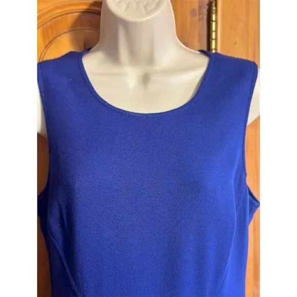 Trina Turk Women's Size 8 Blue Sleeveless A-Line Knee Length Dress - Picture 4 of 11